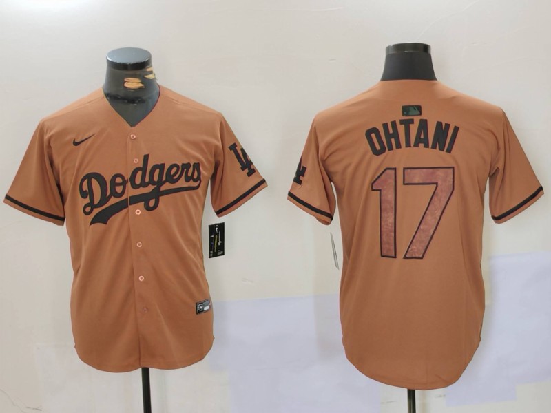 Men's Los Angeles Dodgers Shohei Ohtani #17 Brown Jersey